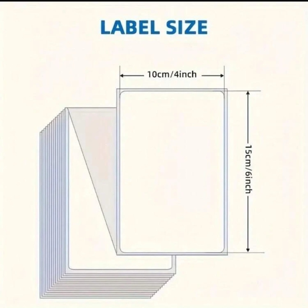 Direct Thermal Shipping Labels for Zebra & Rollo Printers, Fanfold 500 PCS 4x6” - Picture 4 of 16